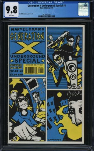 Generation X Underground Special 1 Cgc 9.  8 Jim Mahfood Story Cover Art X - Men