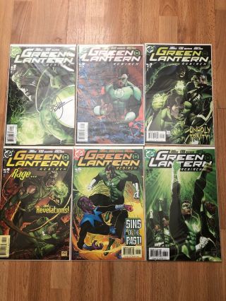 Green Lantern Rebirth 1 - 6 Signed By Geoff Johns
