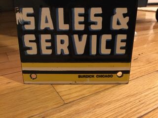 Chevrolet Sales And Service Porcelain Sign 3