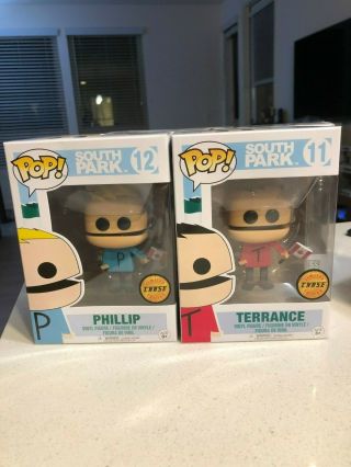 Funko Pop South Park 11 Terrance And 12 Phillip Chase Vinyl Figures
