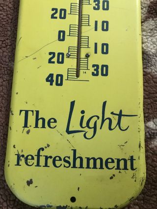 Vintage Embossed PEPSI COLA Cap Advertising Thermometer 27 x 7 2