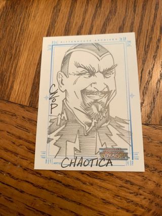 Chaotica The Complete Star Trek Voyager Hand Drawn Sketch Card By John Czop