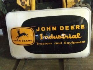 RARE Vintage 1950s John Deere Industrial Tractors Equipment Lighted Dealer Sign 3