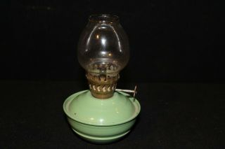 Vintage Kelly / Pixie / Nursery Oil Lamp Lantern Weighted Base Clear Glass