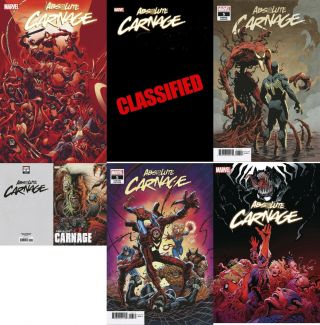 Absolute Carnage 5 1:25 Variant Set Rivera Land Bagley Marvel Comic 11/20
