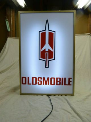 Large Oldsmobile Lighted Dealership Sign Hurst Olds 442 Dr.  Oldsmobile Service