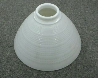 Vintage White Milk Glass Torchiere Lamp Shade 10 " Waffle Pattern