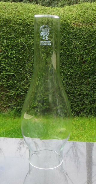 Vintage Duplex Oval Bulge Glass Oil Lamp Chimney 66.  5mm 2 1/2 " Griffin Brand