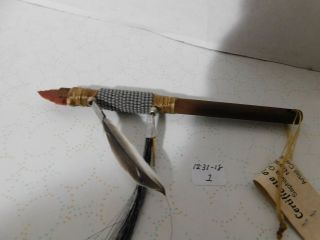 Navajo Hand Made - - Mini 6.  5 " Spear Native W /coa American Indian Stone Head Nm