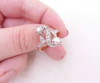 18ct Gold 1ct Diamond Ring,  Old And Rose Cut Diamond French Art Deco Period
