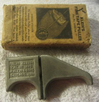 Vintage Klein & Sons,  Inc.  Chicago,  Il,  Usa Fish Tape Puller,  1629,  Electrician Tool