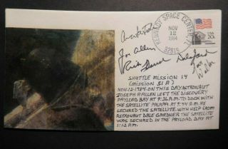 Fdc,  Nasa,  Sts - 51a,  Discovery,  Signed By Astronauts,  11/12/1984