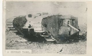 O12pc Vintage Rppc Photo Postcard Wwi World War 1 A German Tank