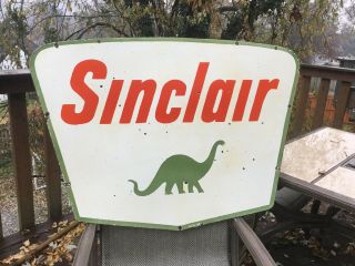 Vintage Sinclair Double Sided Porcelain Sign