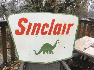 Vintage Sinclair Double Sided Porcelain Sign 2