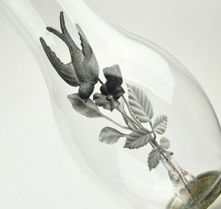 Aerolux Vintage Light Bulb - Bird W Rose,  Flower & Leaves Lamp Base