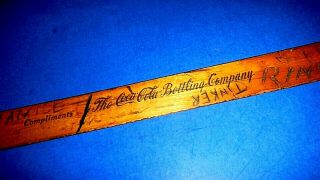 Vintage Golden Rule Wooden Ruler Compliments of The Coca - Cola Bottling Company 3
