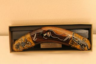 Australian - Hand Made - Boomerang - Kangaroo - Aboriginal - Art 10 "