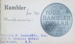 1960 Rambler Mini - Brochure: Custom,  American,  Ambassador,