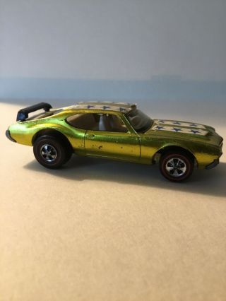 Hot Wheels Red Line Olds 442 - Metallic Yellow 1969 U.  S.  A.