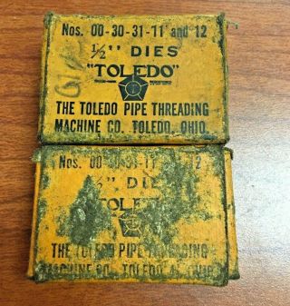 Toledo Dies Pipe Threading Insert Cutters Box 1 2