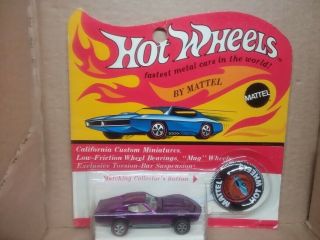 Hot Wheels Redline Custom Corvette,  Magenta.  In Blister Pack Bp