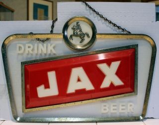 Rare Jax Beer Vintage Light - Up Beer Sign - Orleans,  Louisiana