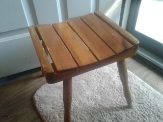 1950s Antique Furniture Wooden Stool Bench