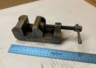 Vintage North Brothers (?) Drill Press Machinist Vise 2 - 1/2 " Jaws - Moves Well