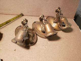 3 Antique Brass Sconces Art Deco Victorian