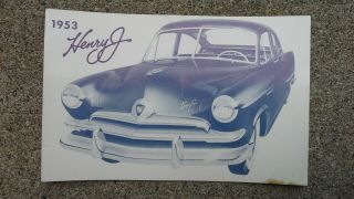 1953 Henry J Sales Postcard Nos
