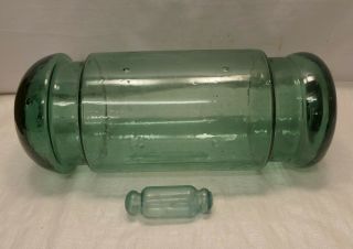 Vintage Japanese Glass Rare Dot Mold Jumbo Roller Float 19 " X 7 " G35