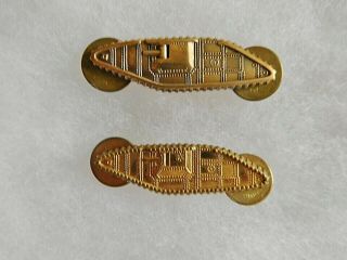 Pair Post Wwi Pre Wwii Us Army Armor Tank Collar Officer Insignia Meyer Maker