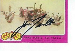 John Tavolta Signed 1978 Topps " Grease " Pink 54 - Greased Lightning What A Car