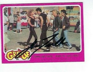 John Tavolta Signed 1978 Topps " Grease " Pink 26 - Danny & Sandy Made For Each