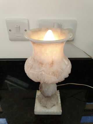 Vintage Marble/ Onyx/ Alabaster Table Lamp