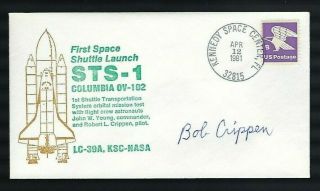 Bob Crippen Signed Cover Nasa Shuttle Astronaut Sts - 1