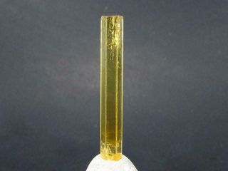 Gem Heliodor Golden Beryl Crystal From Tajikistan - 4.  3 Carats - 1.  1 "