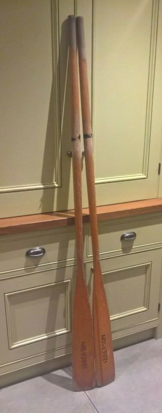 Vintage Wooden Large Oars 180cm - 6ft - Long