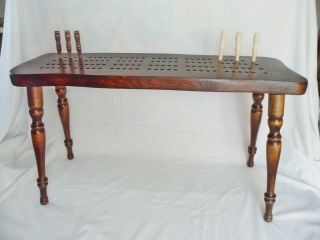 Vintage Primitive Cornwall Wood Products Cribbage Table Game Board