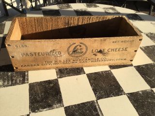 H D Lee Wood Cheese Box Early Kansas City Salina Ks Waterbury Ct