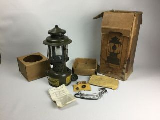 Vintage Us Army Coleman Lantern With Parts