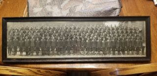 26 " Framed Panoramic Photo Ww1 Co.  " F " 59th Infantry 7/31/1919 Camp Merritt Nj