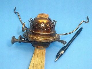 Antique P&a Duplex Oil Lamp Burner Plume Atwood 1 - 3/4  Threads