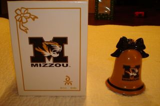Missouri Mizzou Tigers 2005 Danbury Christmas Ornament Bell - Santa Clapper