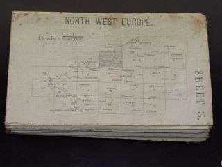 Dated 1914 Canvas Cotton Military Map Sheet 3 Amiens Area Westn Front