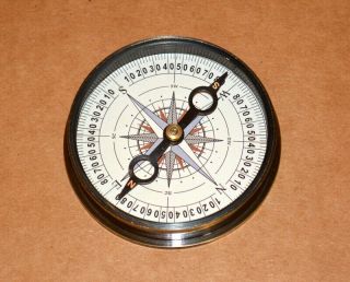 Antique Vintage Nautical Solid Brass 2 " Compass Henry Hughes Collectible Compass
