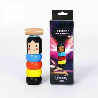 Immortal Daruma Unbreakable Doll Wooden Toy Man Magic Japan Asia Puppet Hammer