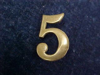 Orig Pre Ww1 Numeral Cap Badge " 5 " 5th Battalion Royal Fusiliers Montreal