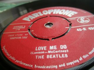 Beatles Love Me Do /ps I Love You 1962 Red Label 1/st Pressing V/g